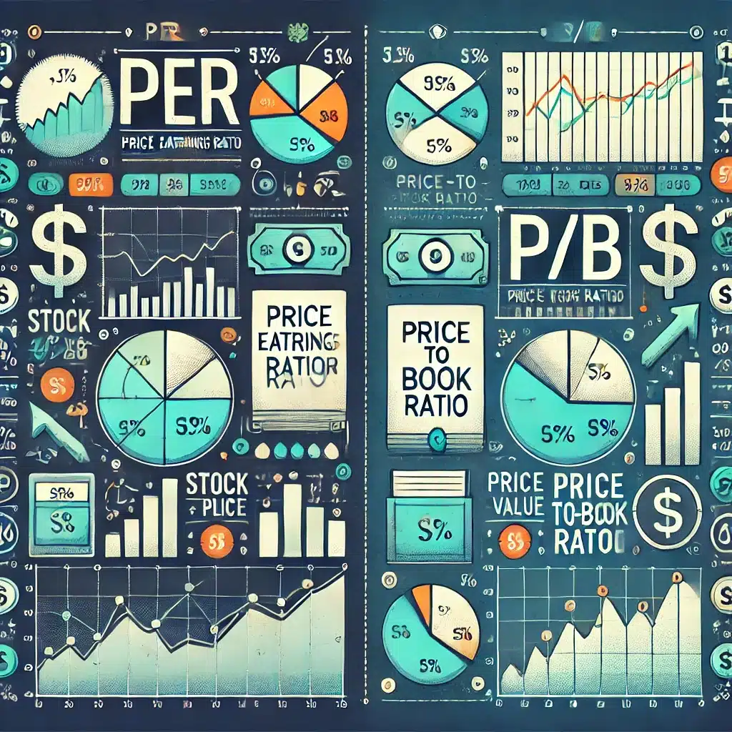 Comparaison entre le PER et le ratio price book